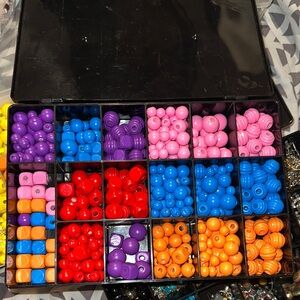 Assorted Color Beads for Jewelry Making- Pink, Blue, Purple, Red, Orange
